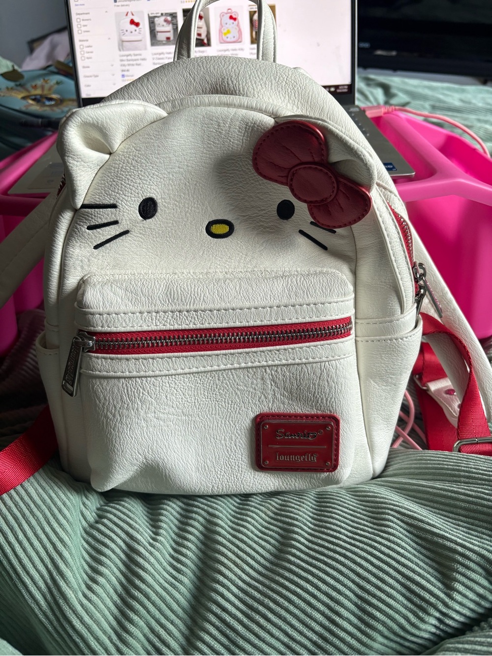Loungefly x Sanrio Hello Kitty White & Pink Mini Backpack